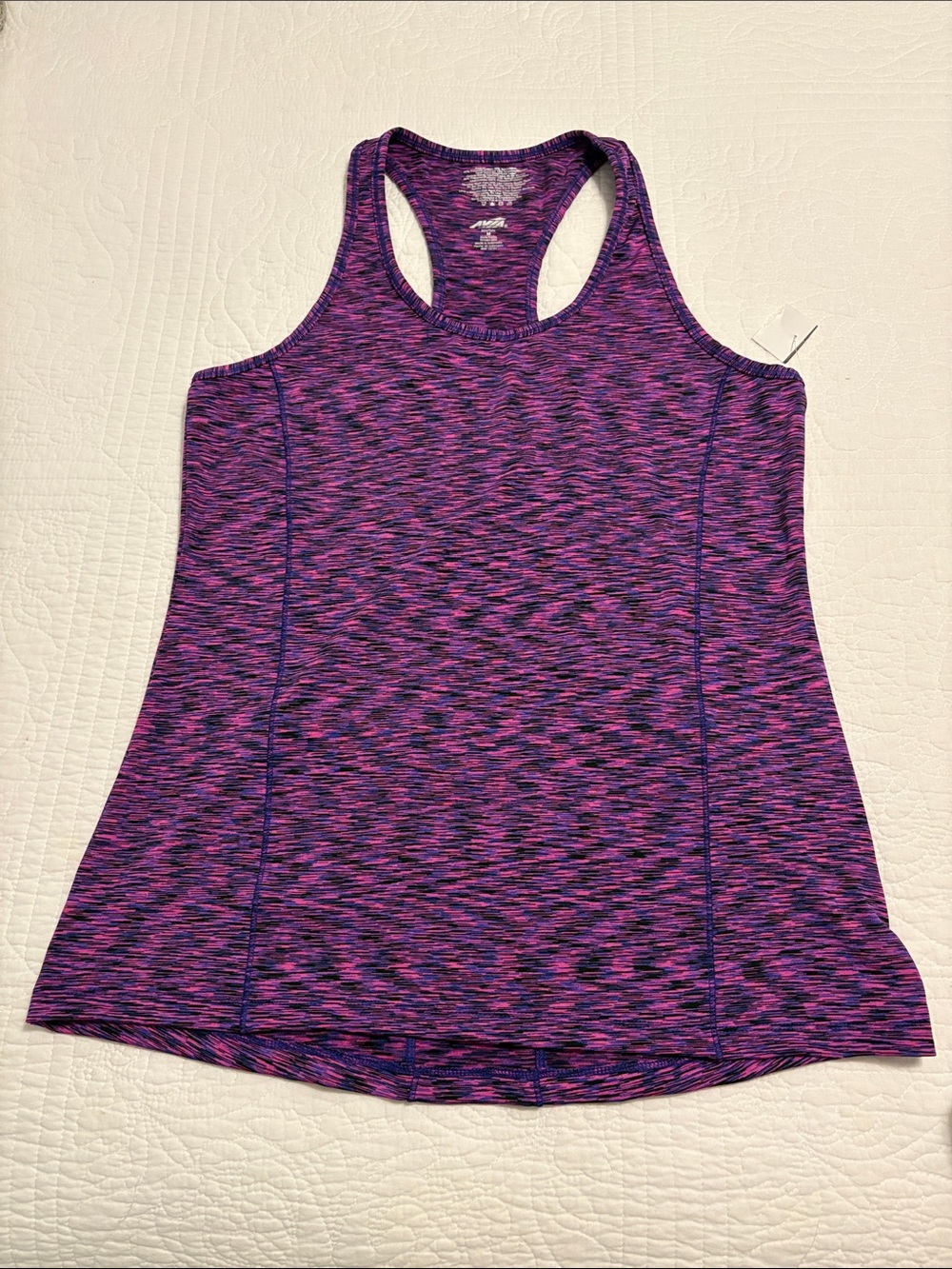 Avia Purple Space-Dye Racerback Tank Top
